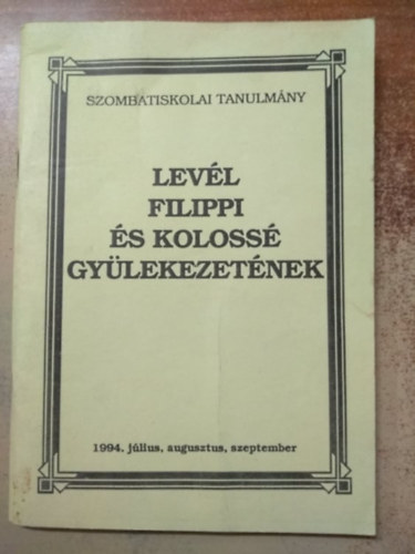 Levl filippi s koloss gylekezetnek