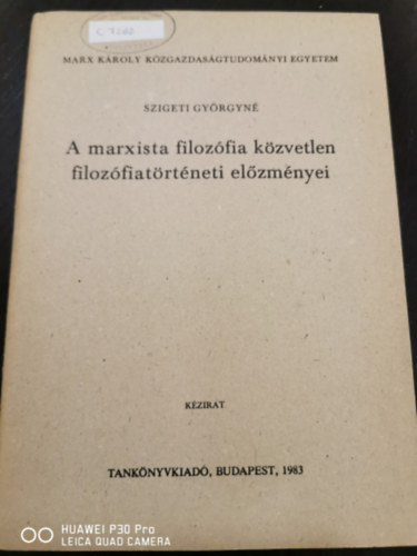 A Marxista filoz�fia k�zvetlen filoz�fiat�rt�neti el�zm�nyei