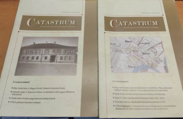 2 db Catastrum - vnegyedes katasztertrtneti folyirat 2014 I. vfolyam, 1-2. szm