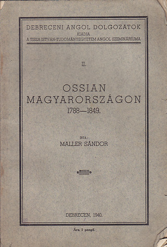Ossian Magyarorszgon 1788-1849