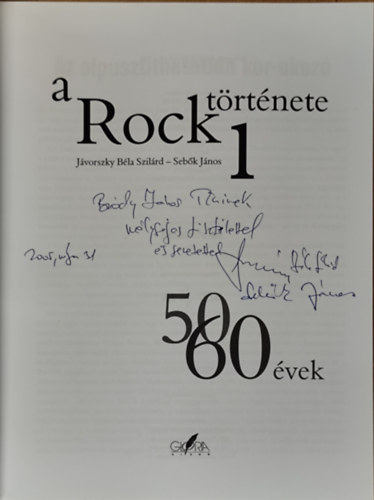 J�vorszky; Seb�k - A rock t�rt�nete 1.