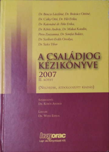 A csaldjog kziknyve, 2007 - II. ktet