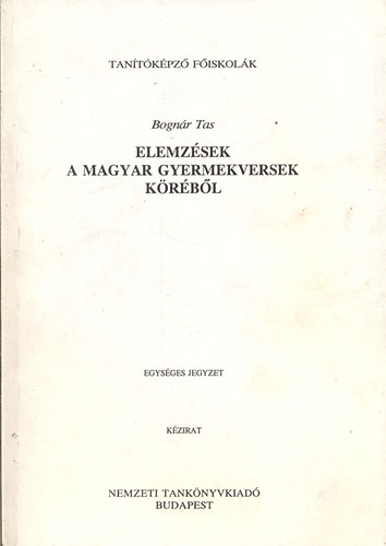 Elemzsek a magyar gyermekversek krbl