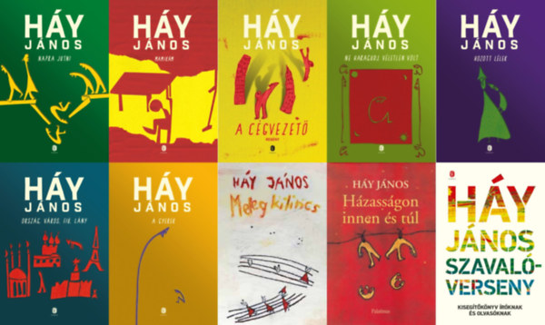 10 db Hy Jnos regny: Mamikm + Hzassgon innen s tl + Napra jutni + Orszg, vros, fi, lny + Ne haragudj, vletlen volt + A cgvezet + Hozott llek + Szavalverseny - Kisegtknyv rknak s olvasknak + A gyerek + M