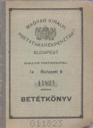 Bettknyv - Magyar Kirlyi Postatakarkpnztr - Budapest