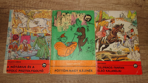 3 k�tet a Delfin k�nyvek sorozat�b�l: A n�t�rius �s a nyolc pisztolygoly�, P�tt�m-nagy K�zm�r, Tulip�nos Fanfan els� kalandjai