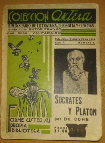 Socrates y Platon (Szokratsz s Platn) - Valparaiso, octubre 21 de 1935 (Imprenta  y Litografia Universo)