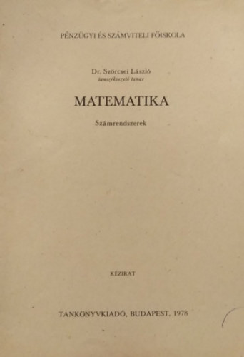 Matematika - Sz�mrendszerek - K�zirat