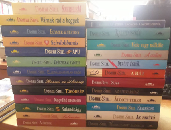 24 db Danielle Steel: Vrnak rd a hegyek, Egyszer az letben, Szvdobbans, Apu, Erszakkal vdolva, Ellenllhatatlan erk, Hossz az t hazig, Tkrkp, Megvlt szerelem, Kalandvgy, Palomino, A birtok, Szerelem, Ersebb a szer