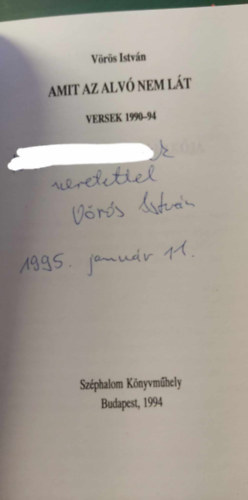 Amit az alv� nem l�t (Versek 1990-1994)