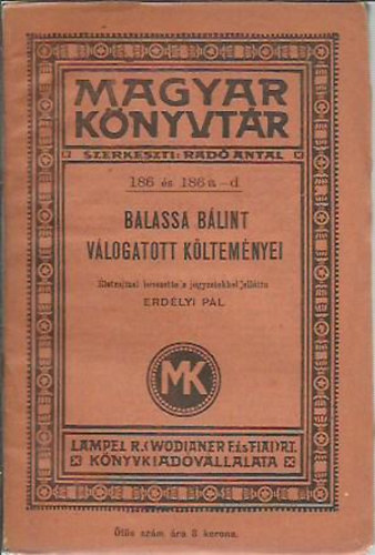 Balassa Blint vlogatott kltemnyei