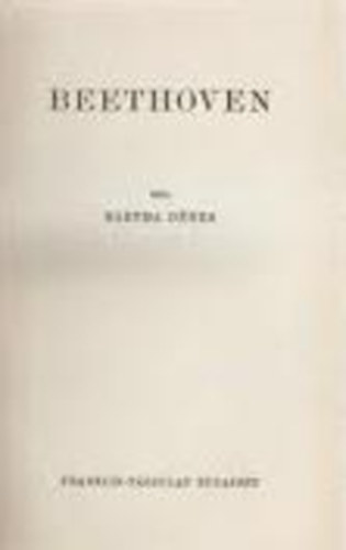 Bartha Dnes - Beethoven