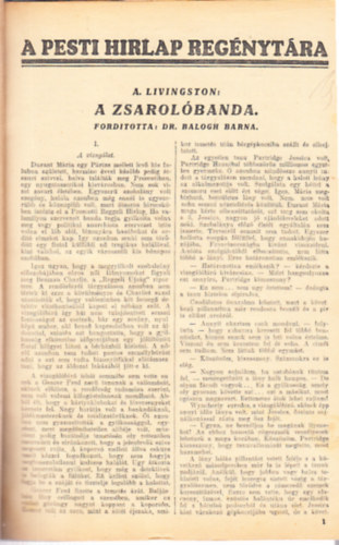 A zsarolbanda (A Pesti Hrlap regnytra)