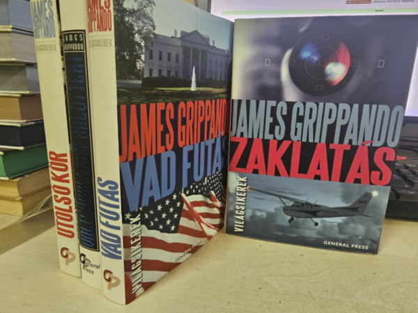4db James Grippando Világsikerek krimi: Utolsó kör+ Váltságdíj egy halottért+ Vad futás+ Zaklatás