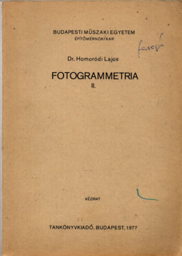 Fotogrammetria II.