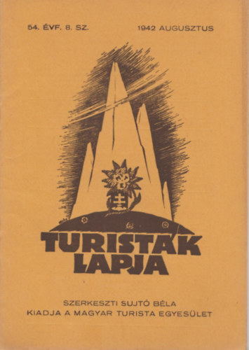 Turistk Lapja 54. vf. 8 sz.-1942