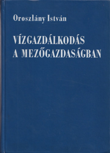 V�zgazd�lkod�s a mez�gazdas�gban