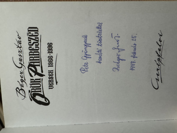 �r�k p�rbesz�d (versek 1966-1996)