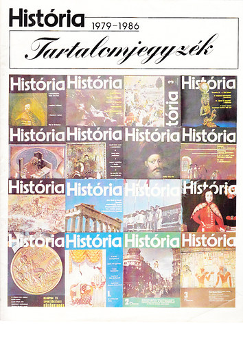Histria 1979-1986. vi szmainak tartalomjegyzke