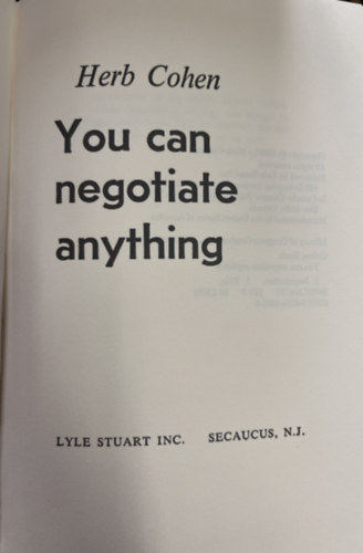 You can negotiate anything