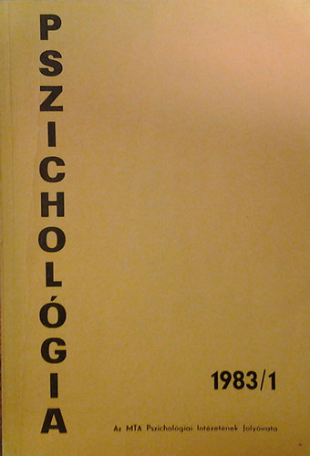 Pszicholgia 1983/1.