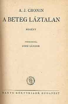 A beteg lztalan