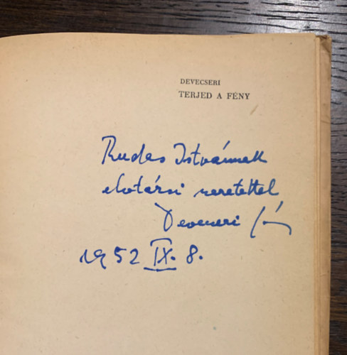 Terjed a f�ny (I. kiad�s)