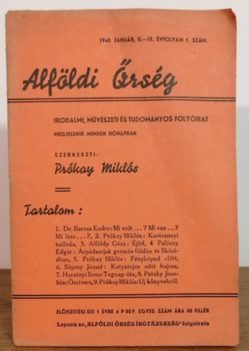 Alfldi rsg - Irodalmi, mvszeti s tudomnyos folyirat