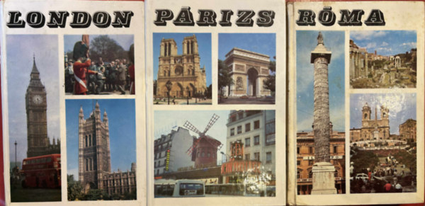 3 db Panor�ma k�lf�ldi v�roskalauz k�nyv  London P�rizs R�ma
