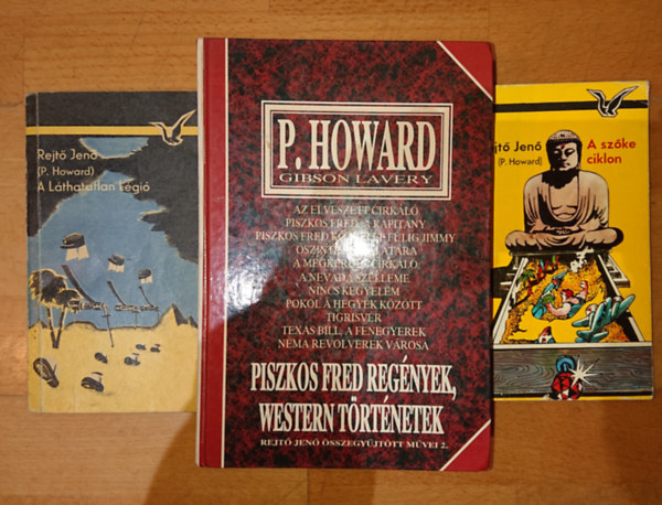 3 knyv Rejt Jentl: A szke ciklon, A lthatatlan lgi, Piszkos Fred regnyek/Western trtnetek
