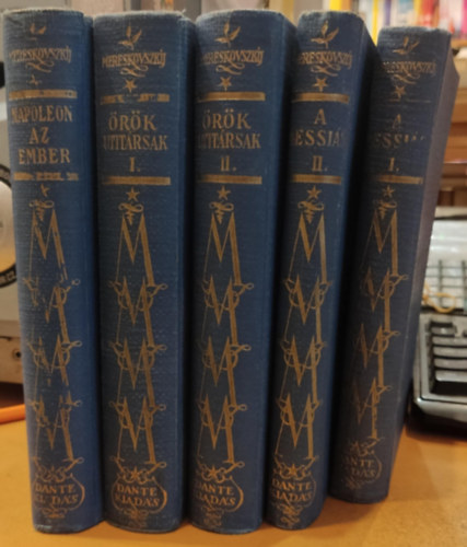 5 db Mereskovszkij munki: Napoleon az ember I-II.; rk titrsak I-IV.; A messis I-II.