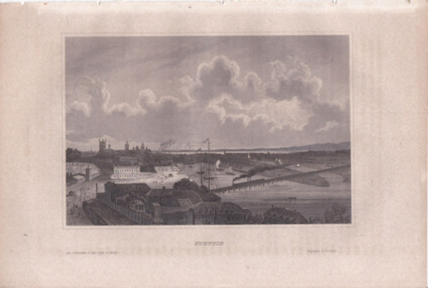 Stettin (Szczecin vros, Lengyelorszg, Eurpa) (16x23,5 cm lapmret eredeti aclmetszet, 1856-bl)