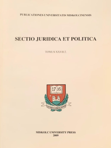 Sectio juridica et politica - Tomus XXVII/2.
