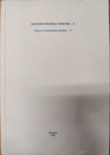 Skandinavisztikai fzetek 3.