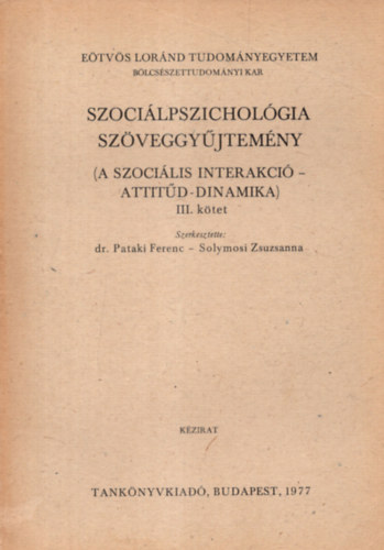 Szocilpszicholgia szveggyjtemny III.
