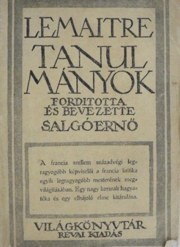 Tanulmnyok  -  Rvai Kiads