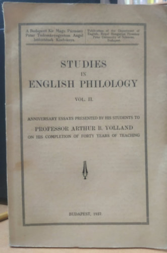 Studies in English Philology Vol. II.