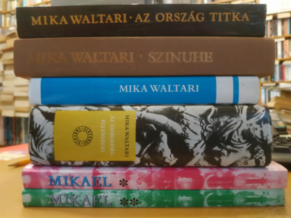6 db Mika Waltari: Szinuhe; Az orszg titka; Mikael 1-2.; Az emberisg ellensgei; Virgzik a Fld/Ne legyen tbb holnap/Ez meg sem trtnhet/Aranyhaj