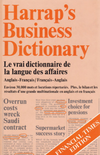 HARRAP'S FRENCH AND ENGLISH BUSINESS DICTIONARY