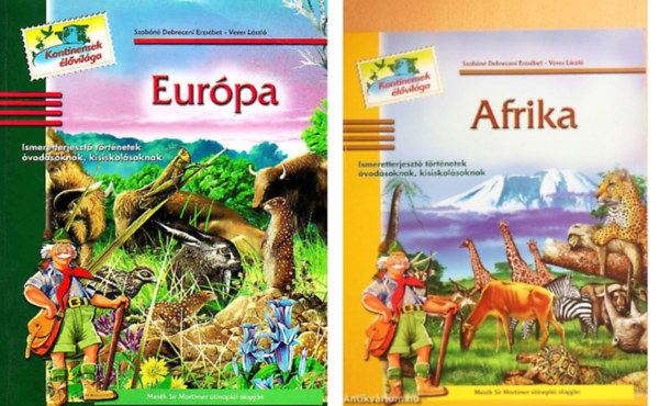 Eurpa+Afrika ismeretterjeszt trtnetek vodsoknak kisiskolsonak -2 db knyv