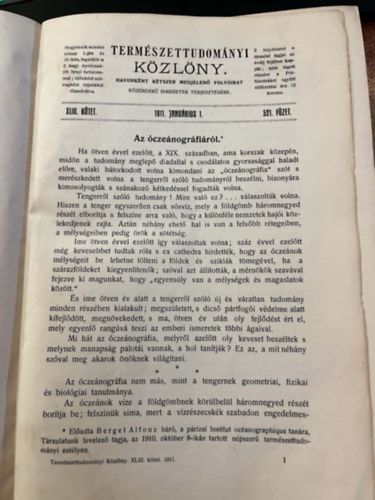 Term�szettudom�nyi k�zl�ny 1911