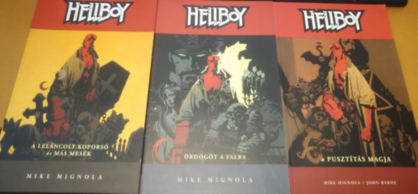 Mike Mignola - 3 db Hellboy: A lelncolt kopors s ms mesk + rdgt a falra + A pusztts magja