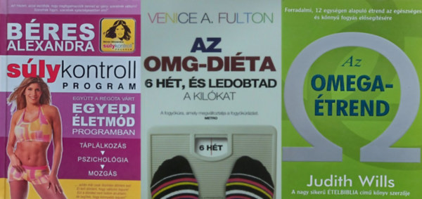 3 db fogykrs knyv: Slykontroll program + Az OMEGA-trend + Az OMG-dita - 6 ht, s ledobtad a kilkat