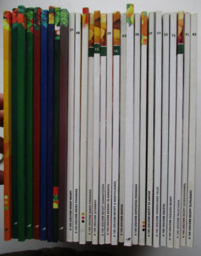 28 db szak�csk�nyv a 100 legjobb sorozatb�l (Tejf�l�kb�l, Vend�gv�r� falat, Hal�tel, CS�lk�s recept, Palacsinta, Babos finoms�g, M�zes finoms�g, stb..)