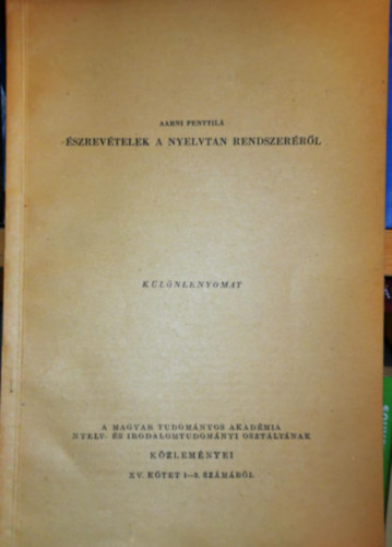 szrevtelek a nyelvtan rendszerrl