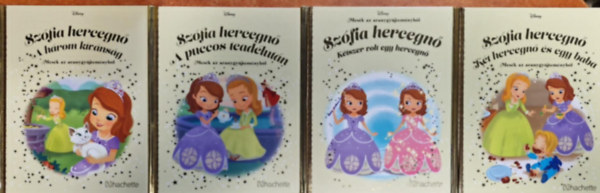 4db Walt Disney - Sz�fia hercegn�:A h�rom k�v�ns�g,A puccos tead�lut�n,K�tszer volt egy hercegn�,K�t hercegn� �s egy baba