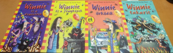 4 db Winnie: Winnie �s a denev�rek; Winnie �s a f�nyk�pek; Winnie �rk�dik; Winnie takar�t