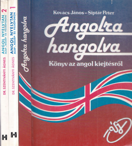 3 db nyelvk�nyv: Angol nyelvtan 1-2 + Angolra hangolva