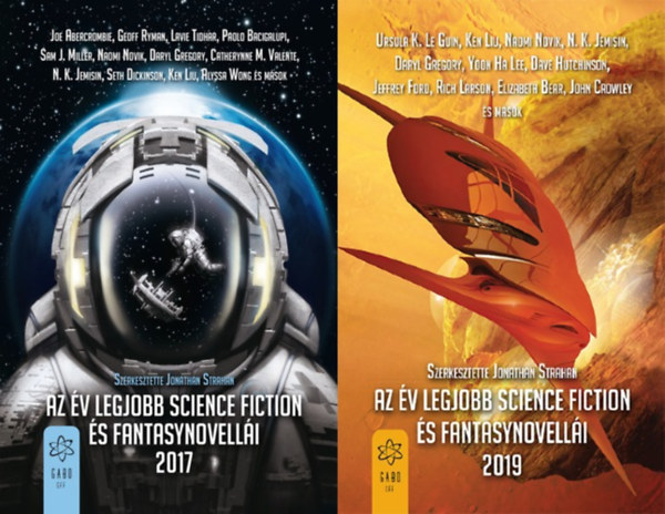 2 db Az �v legjobb science fiction �s fantasynovell�i sorozatb�l: 2017 + 2019