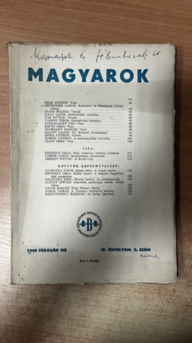 Magyarok 1948 febru�r h�  - IV. �vfolyam 2. sz�m